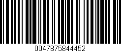 Código de barras (EAN, GTIN, SKU, ISBN): '0047875844452'