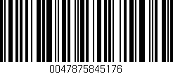 Código de barras (EAN, GTIN, SKU, ISBN): '0047875845176'