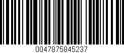 Código de barras (EAN, GTIN, SKU, ISBN): '0047875845237'