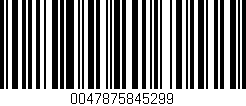 Código de barras (EAN, GTIN, SKU, ISBN): '0047875845299'