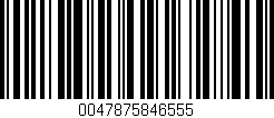 Código de barras (EAN, GTIN, SKU, ISBN): '0047875846555'
