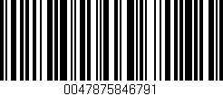 Código de barras (EAN, GTIN, SKU, ISBN): '0047875846791'
