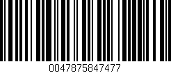 Código de barras (EAN, GTIN, SKU, ISBN): '0047875847477'