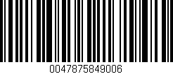 Código de barras (EAN, GTIN, SKU, ISBN): '0047875849006'