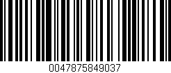 Código de barras (EAN, GTIN, SKU, ISBN): '0047875849037'