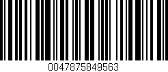 Código de barras (EAN, GTIN, SKU, ISBN): '0047875849563'