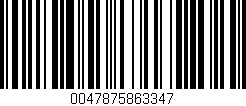 Código de barras (EAN, GTIN, SKU, ISBN): '0047875863347'