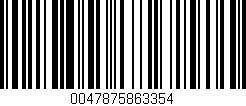 Código de barras (EAN, GTIN, SKU, ISBN): '0047875863354'