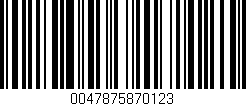 Código de barras (EAN, GTIN, SKU, ISBN): '0047875870123'