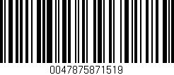 Código de barras (EAN, GTIN, SKU, ISBN): '0047875871519'