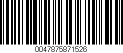 Código de barras (EAN, GTIN, SKU, ISBN): '0047875871526'