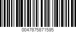 Código de barras (EAN, GTIN, SKU, ISBN): '0047875871595'
