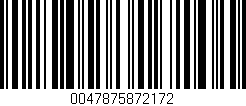 Código de barras (EAN, GTIN, SKU, ISBN): '0047875872172'