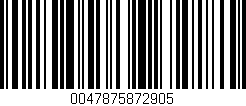 Código de barras (EAN, GTIN, SKU, ISBN): '0047875872905'