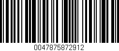 Código de barras (EAN, GTIN, SKU, ISBN): '0047875872912'