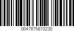 Código de barras (EAN, GTIN, SKU, ISBN): '0047875873230'