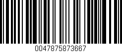 Código de barras (EAN, GTIN, SKU, ISBN): '0047875873667'