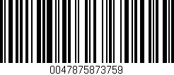 Código de barras (EAN, GTIN, SKU, ISBN): '0047875873759'