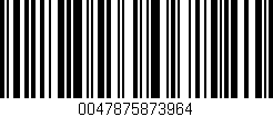 Código de barras (EAN, GTIN, SKU, ISBN): '0047875873964'