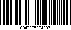 Código de barras (EAN, GTIN, SKU, ISBN): '0047875874206'