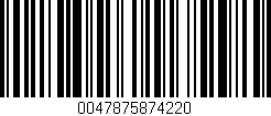 Código de barras (EAN, GTIN, SKU, ISBN): '0047875874220'