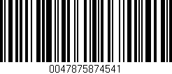 Código de barras (EAN, GTIN, SKU, ISBN): '0047875874541'