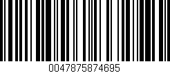 Código de barras (EAN, GTIN, SKU, ISBN): '0047875874695'