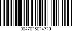Código de barras (EAN, GTIN, SKU, ISBN): '0047875874770'