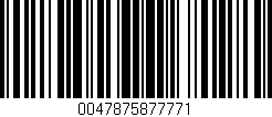 Código de barras (EAN, GTIN, SKU, ISBN): '0047875877771'