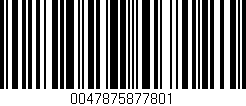 Código de barras (EAN, GTIN, SKU, ISBN): '0047875877801'