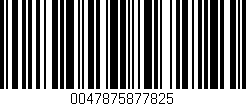 Código de barras (EAN, GTIN, SKU, ISBN): '0047875877825'
