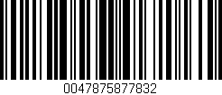 Código de barras (EAN, GTIN, SKU, ISBN): '0047875877832'