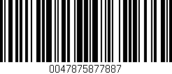 Código de barras (EAN, GTIN, SKU, ISBN): '0047875877887'