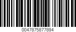 Código de barras (EAN, GTIN, SKU, ISBN): '0047875877894'