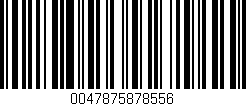 Código de barras (EAN, GTIN, SKU, ISBN): '0047875878556'