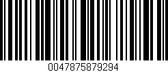 Código de barras (EAN, GTIN, SKU, ISBN): '0047875879294'