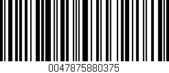 Código de barras (EAN, GTIN, SKU, ISBN): '0047875880375'