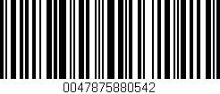 Código de barras (EAN, GTIN, SKU, ISBN): '0047875880542'