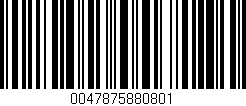Código de barras (EAN, GTIN, SKU, ISBN): '0047875880801'
