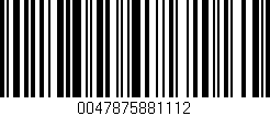 Código de barras (EAN, GTIN, SKU, ISBN): '0047875881112'