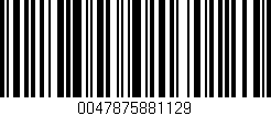 Código de barras (EAN, GTIN, SKU, ISBN): '0047875881129'