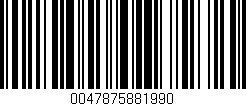Código de barras (EAN, GTIN, SKU, ISBN): '0047875881990'