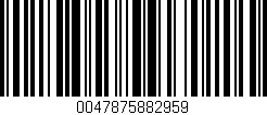 Código de barras (EAN, GTIN, SKU, ISBN): '0047875882959'