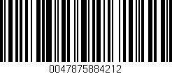 Código de barras (EAN, GTIN, SKU, ISBN): '0047875884212'