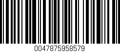 Código de barras (EAN, GTIN, SKU, ISBN): '0047875958579'