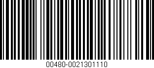 Código de barras (EAN, GTIN, SKU, ISBN): '00480-0021301110'