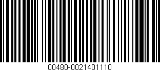 Código de barras (EAN, GTIN, SKU, ISBN): '00480-0021401110'