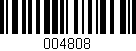 Código de barras (EAN, GTIN, SKU, ISBN): '004808'