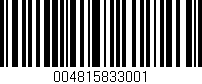 Código de barras (EAN, GTIN, SKU, ISBN): '004815833001'