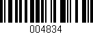 Código de barras (EAN, GTIN, SKU, ISBN): '004834'